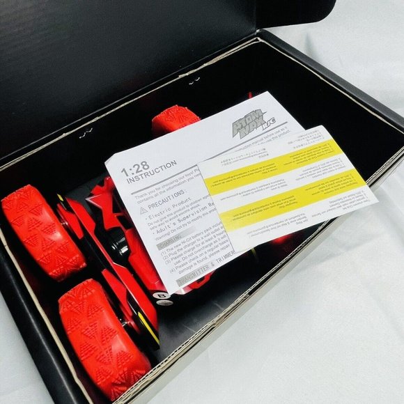 Adam Max Fancy Stunt Toy Red R/C Remote Control 2.4 GHZ, 1:28 Scale - Picture 8 of 12